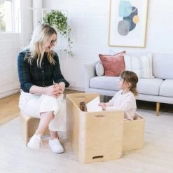 ECR4Kids Premium Bentwood Multipurpose Table And Chair Set, Kids Furniture, Natural, 3-Piece -Professional Childrens Furniture Store GUEST 0091235f 42d8 4a0b 8c32 1faa8f3a0dae