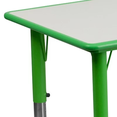 Emma And Oliver 23.625"W X 47.25"L Rectangular Plastic Height Adjustable Activity Table 6 Emma And Oliver 23.625"W X 47.25"L Rectangular Plastic Height Adjustable Activity Table - Image 6