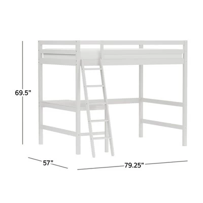 Full Caspian Loft Bed White - Hillsdale Furniture 1 Full Caspian Loft Bed White - Hillsdale Furniture
