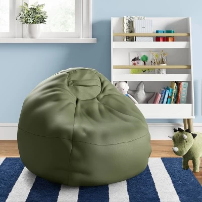 Canvas Kids' Bean Bag Green - Pillowfort™ 1 Canvas Kids' Bean Bag Green - Pillowfort™