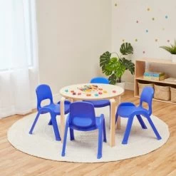 ECR4Kids SitRight Plastic Children’s Chair, Indoors And Outdoors, 11in Seat Height, 4-Pack -Professional Childrens Furniture Store GUEST 076d97e4 30b8 4974 9122 803e929b180d