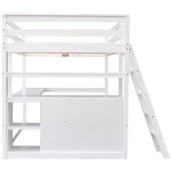 Full Size Loft Bed With Desk, Shelf And Two Built-in Drawers - ModernLuxe -Professional Childrens Furniture Store GUEST 0a413e76 2d21 4f64 80cd 09aae583ebe3