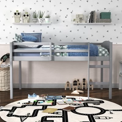 Twin Alexis Wood Arch Loft Bed - Hillsdale Furniture 1 Twin Alexis Wood Arch Loft Bed - Hillsdale Furniture
