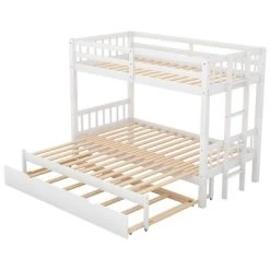 Twin Over Twin Pull-out Bunk Bed With Trundle Bed And Ladder-ModernLuxe -Professional Childrens Furniture Store GUEST 0b8fce47 3dd3 4f94 9360 ba7055f635e7