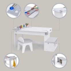 Fantasy Fields - Little Artist Monet Play Art Table Kids Furniture - White/Gray -Professional Childrens Furniture Store GUEST 0d0e78db 6714 45b4 98cd f1333aed8b01