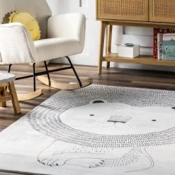 NuLOOM Kinslee Modern Lion Machine Washable Kids Area Rug -Professional Childrens Furniture Store GUEST 11b62ac2 0433 46b0 8274 f568d0d40469