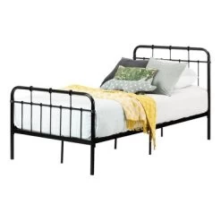 Twin Hankel Metal Platform Bed With Headboard And Footboard Pure Black - South Shore -Professional Childrens Furniture Store GUEST 1292bf81 9d30 4cd7 afdf 37e7c47df58e