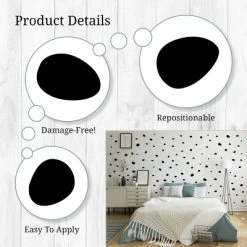 Black Dalmatian Dots Wall Decor - Decalcomania -Professional Childrens Furniture Store GUEST 13d06dfc 50ee 4d83 a667 c66a508eeaad