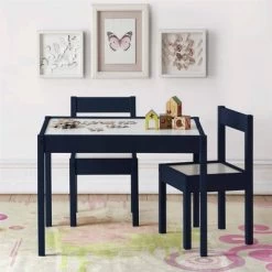 3pc Annya Kiddy Table Set Navy/White - Room & Joy -Professional Childrens Furniture Store GUEST 14507cb0 a395 43e1 a74c 66eefe723635