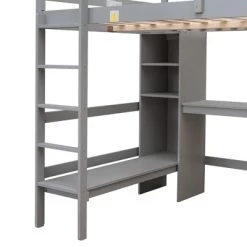 Full Size Loft Bed With Multifunction Shelves And Under-Bed Desk - ModernLuxe 19 Full Size Loft Bed With Multifunction Shelves And Under-Bed Desk - ModernLuxe -Professional Childrens Furniture Store GUEST 164478e8 53b2 4246 b40c 318671843591