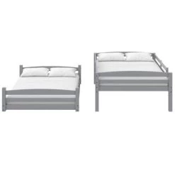 Full Over Full Alaina Floor Wood Bunk Bed - Room & Joy -Professional Childrens Furniture Store GUEST 17637a1c 68d0 41e4 bef6 f3db885c4d8e