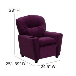 Emma And Oliver Contemporary Kids Recliner With Cup Holder -Professional Childrens Furniture Store GUEST 193b2cf0 39fe 42e5 9660 e3bf7408dbc8