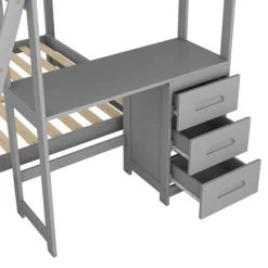 Twin Over Full Bunk Bed With Built-in Desk, Ladder And Three Drawers-ModernLuxe -Professional Childrens Furniture Store GUEST 1c7f0fa9 e109 4724 aceb 0ccde1f89256