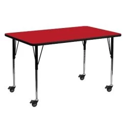 Flash Furniture Mobile 24''W X 60''L Rectangular HP Laminate Activity Table - Standard Height Adjustable Legs 5 Flash Furniture Mobile 24''W X 60''L Rectangular HP Laminate Activity Table - Standard Height Adjustable Legs -Professional Childrens Furniture Store GUEST 1d808d10 2b78 419c b1b0 66d530759af9
