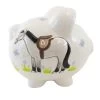 Bank Giddy Up Horse Piggy Bank - One Bank 7.5 Inches - Flowers Insects - 36913 - Ceramic - White