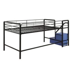 Twin Jamie Junior Loft Bed With Storage Steps Black - Room & Joy -Professional Childrens Furniture Store GUEST 1fa042a1 14dc 4030 b71f e854c9c20ca5
