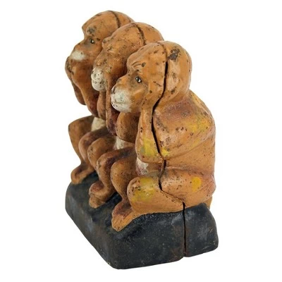 Design Toscano Speak No, See No, Hear No Evil Monkeys Still Action Die-Cast Iron Coin Bank 2 Design Toscano Speak No, See No, Hear No Evil Monkeys Still Action Die-Cast Iron Coin Bank - Image 2