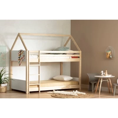 Sweedi House Bunk Beds White/Natural - South Shore 2 Sweedi House Bunk Beds White/Natural - South Shore - Image 2