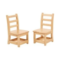 ECR4Kids Three Rung Ladderback Chairs With Storage, 2-Pack - Natural -Professional Childrens Furniture Store GUEST 211d7e70 e102 41c6 bb38 e51d4a474782