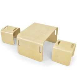 Costway 3 Piece Kids Wooden Table & Chair Set Children Multipurpose Homeschool Furniture -Professional Childrens Furniture Store GUEST 21d868f3 e750 457f 8d4a 6fb54d91233f