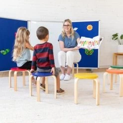 ECR4Kids Bentwood Stacking Stools For Kids, Playroom/Daycare Flexible Seating, 12" Height, 6-Piece -Professional Childrens Furniture Store GUEST 22f35095 40bd 4ceb abf5 e893afb69b68