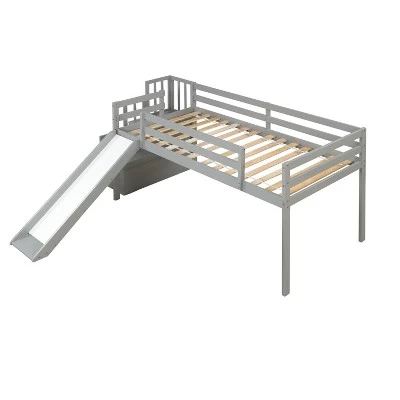 Twin Size Loft Bed With Staircase, Safety Guardrails And Slide-ModernLuxe 3 Twin Size Loft Bed With Staircase, Safety Guardrails And Slide-ModernLuxe - Image 3