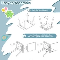 Costway 5 Piece Kids Wooden Activity Table And 4 Chairs Play Set Gift W/ Building Blocks -Professional Childrens Furniture Store GUEST 24d85ebb 4475 47af 9ae1 957f1a740648