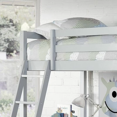 Kids' Twin Caspian Study Loft With Chair And Hanging Nightstand Gray - Hillsdale Furniture 2 Kids' Twin Caspian Study Loft With Chair And Hanging Nightstand Gray - Hillsdale Furniture - Image 2