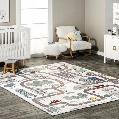 NuLOOM Chalea Kids Town Machine Washable Area Rug 1 NuLOOM Chalea Kids Town Machine Washable Area Rug