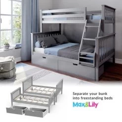 Max & Lily Twin Over Full Bunk Bed With Under Bed Storage Drawers -Professional Childrens Furniture Store GUEST 28afd76f bfbe 4643 9aa7 491047a7c319