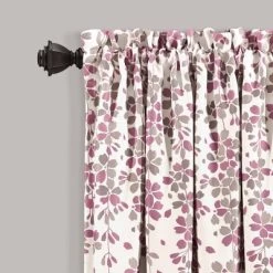 Set Of 2 Weeping Flower Light Filtering Window Curtain Panels - Lush Décor