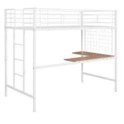 Twin Metal Loft Bed With Desk And Metal Grid - ModernLuxe -Professional Childrens Furniture Store GUEST 299a2b9b f653 4bd5 999b b86c533c27b4