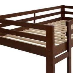 Twin Indy Solid Wood Low Loft Bed Walnut - Saracina Home -Professional Childrens Furniture Store GUEST 29de6faa b453 41c2 b576 d208d26759fd