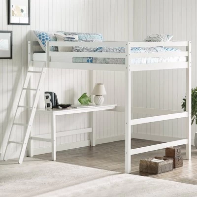 Full Caspian Loft Bed White - Hillsdale Furniture 12 Full Caspian Loft Bed White - Hillsdale Furniture - Image 12