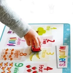 Merka Kids Toddler Silicone Placemat For Dining Table - Alphabet Letters, Numbers, Shapes And Colors Set Of 4 -Professional Childrens Furniture Store GUEST 2c265cff fceb 4394 94b2 95323c030380