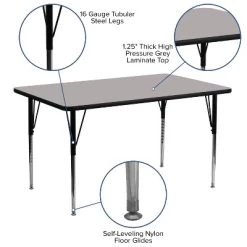 Emma And Oliver 24x60 Rectangle HP Laminate Adjustable Activity Table -Professional Childrens Furniture Store GUEST 2dcd0927 d0a0 4810 a6be be7727b5b27e