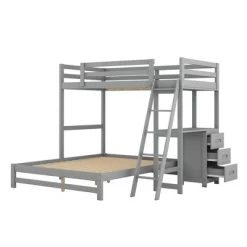Twin Over Full Bunk Bed With Built-in Desk, Ladder And Three Drawers-ModernLuxe -Professional Childrens Furniture Store GUEST 2e373c13 fb4a 438e b8ad a0f9c9340b55