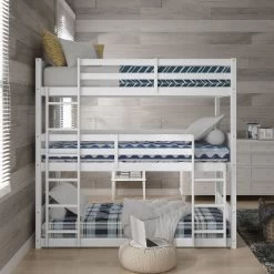 Twin Capri Wood Triple Bunk Bed White - Hillsdale Furniture 19 Twin Capri Wood Triple Bunk Bed White - Hillsdale Furniture -Professional Childrens Furniture Store GUEST 2f7ed0bd 3b0c 4826 94d4 6c8b26e2eb89