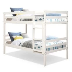 Costway Twin Over Twin Wood Bunk Beds Ladder Safety Rail EspressoWhite 21 Costway Twin Over Twin Wood Bunk Beds Ladder Safety Rail EspressoWhite -Professional Childrens Furniture Store GUEST 2f7f1ed9 1b2f 4561 83f0 f3d951135b31