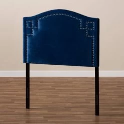 Twin Aubrey Velvet Headboard Blue - Baxton Studio -Professional Childrens Furniture Store GUEST 2f9cded2 ec34 48e8 8d91 6408baec4c21