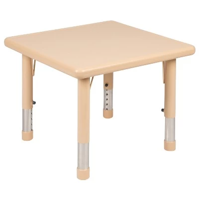 Flash Furniture 24" Square Plastic Height Adjustable Activity Table 12 Flash Furniture 24" Square Plastic Height Adjustable Activity Table - Image 12