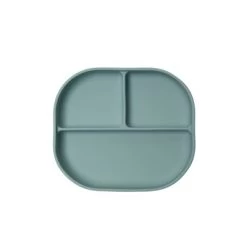 Loulou Lollipop Divided Plate With Lid - Blue - 2ct