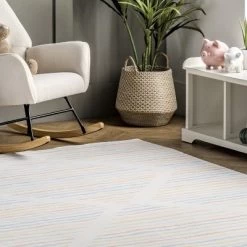 NuLOOM Alise Kids Striped Nursery Or Playroom Area Rug -Professional Childrens Furniture Store GUEST 31f7a817 0a45 4484 bf30 9c60719a1b7e