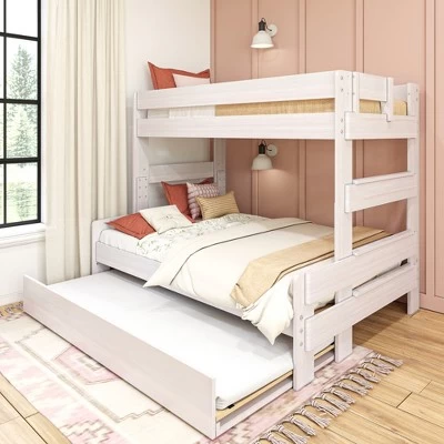 Max & Lily Farmhouse Twin Over Full Bunk Bed With Trundle 1 Max & Lily Farmhouse Twin Over Full Bunk Bed With Trundle