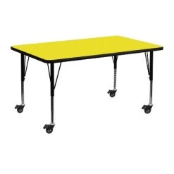 Flash Furniture Mobile 24''W X 48''L Rectangular HP Laminate Activity Table - Height Adjustable Short Legs 8 Flash Furniture Mobile 24''W X 48''L Rectangular HP Laminate Activity Table - Height Adjustable Short Legs -Professional Childrens Furniture Store GUEST 32ec8ab7 c590 45c6 bc60 d43fe39b5e86
