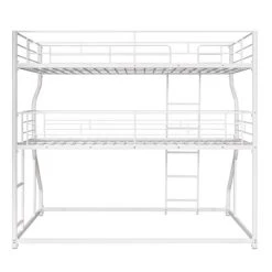 Full XL Over Twin XL Over Queen Size Metal Triple Bunk Bed With Ladder-ModernLuxe -Professional Childrens Furniture Store GUEST 33571f2f f93a 46c8 b921 8d7793b0d52d