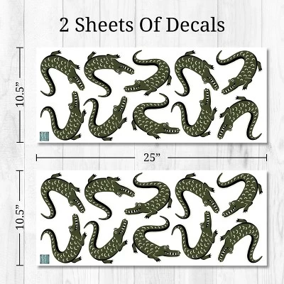Alligators Wall Decor - Decalcomania 2 Alligators Wall Decor - Decalcomania - Image 2