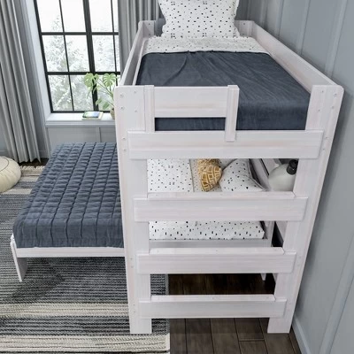 Max & Lily Famrhouse Twin Over Full L-Shaped Bunk Bed 3 Max & Lily Famrhouse Twin Over Full L-Shaped Bunk Bed - Image 3
