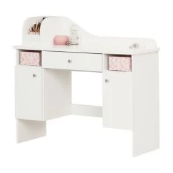 Vito Makeup Desk With Drawer Pure White/Pink - South Shore -Professional Childrens Furniture Store GUEST 348c79f5 5d2b 4eb5 9fa7 96fc7f1e0b07
