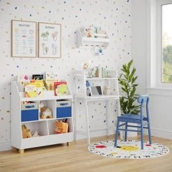 Kids' Catch-All Wall Shelf With Bookrack And Hooks White - RiverRidge Home 7 Kids' Catch-All Wall Shelf With Bookrack And Hooks White - RiverRidge Home -Professional Childrens Furniture Store GUEST 3765e10e bc44 43e8 bd44 76e9aea178a6
